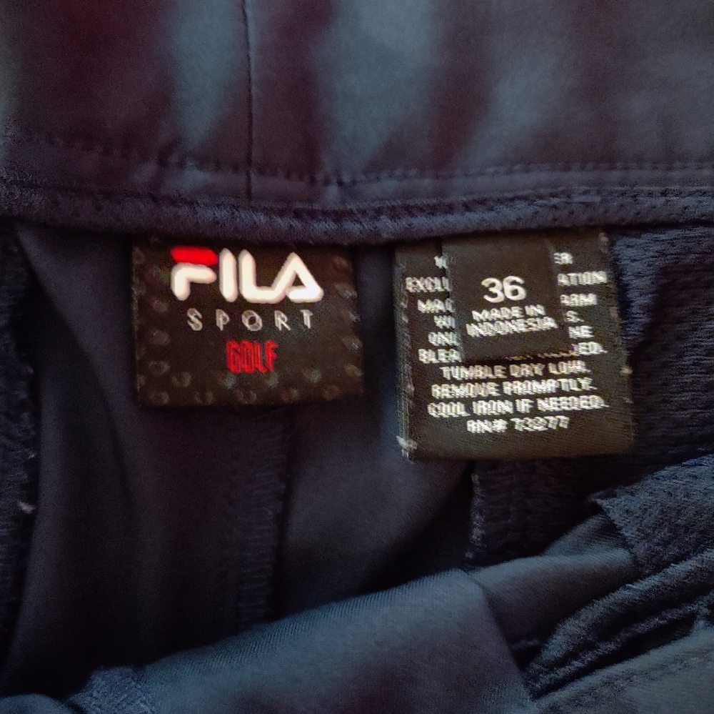 Mens dark navy Fila dress shorts